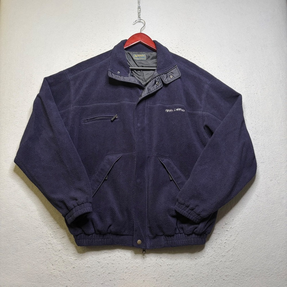 Descente Fleece Jacket Men XL Blue International Collection Paskal Lighting Vtg